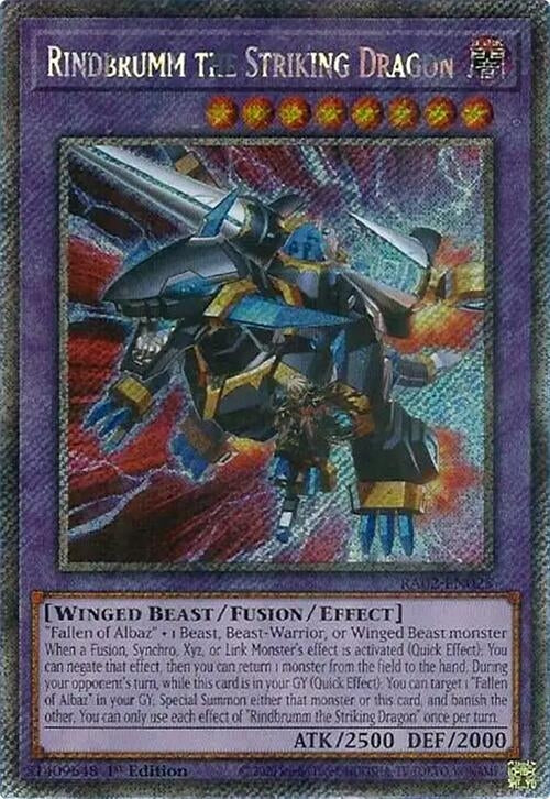 Rindbrumm the Striking Dragon (Platinum Secret Rare) (RA02-EN025) (RA02)