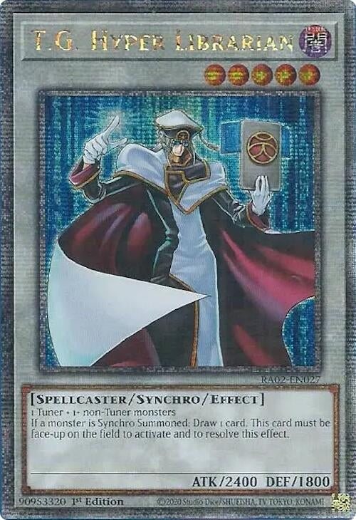 Image for T.G. Hyper Librarian (Quarter Century Secret Rare) (RA02-EN027) (RA02) - YuGiOh