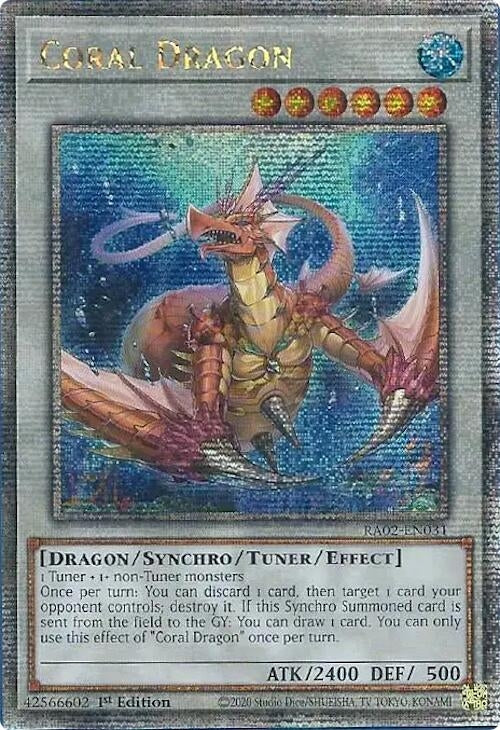Image for Coral Dragon (Quarter Century Secret Rare) (RA02-EN031) (RA02) - YuGiOh