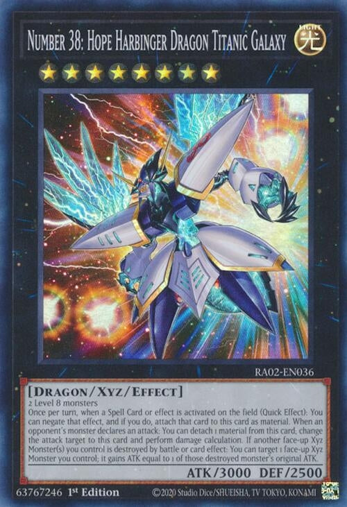 Image for Number 38: Hope Harbinger Dragon Titanic Galaxy (RA02-EN036) (RA02) - YuGiOh