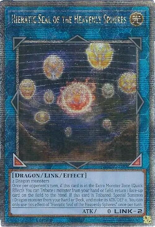 Image for Hieratic Seal of the Heavenly Spheres (Quarter Century Secret Rare) (RA02-EN039) (RA02) - YuGiOh