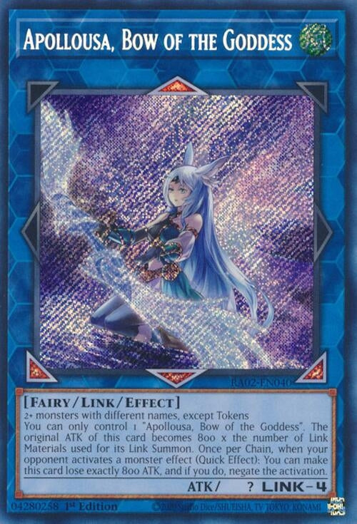Image for Apollousa, Bow of the Goddess (Alternate Art) (Secret Rare) (RA02-EN040) (RA02) - YuGiOh