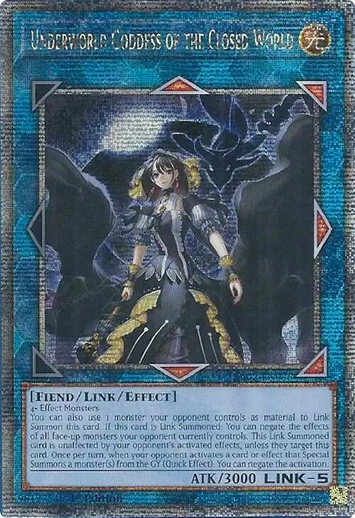 Image for Underworld Goddess of the Closed World (Quarter Century Secret Rare) (RA02-EN045) (RA02) - YuGiOh