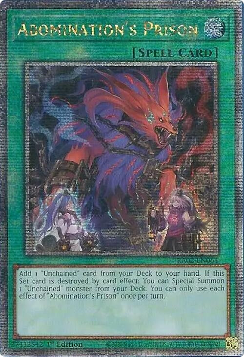 Abomination's Prison (Quarter Century Secret Rare) (RA02-EN064) (25th Anniversary Rarity Collection II)
