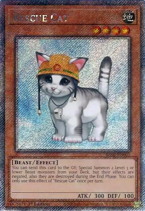 Rescue Cat (Platinum Secret Rare) (RA02-EN001) (RA02)