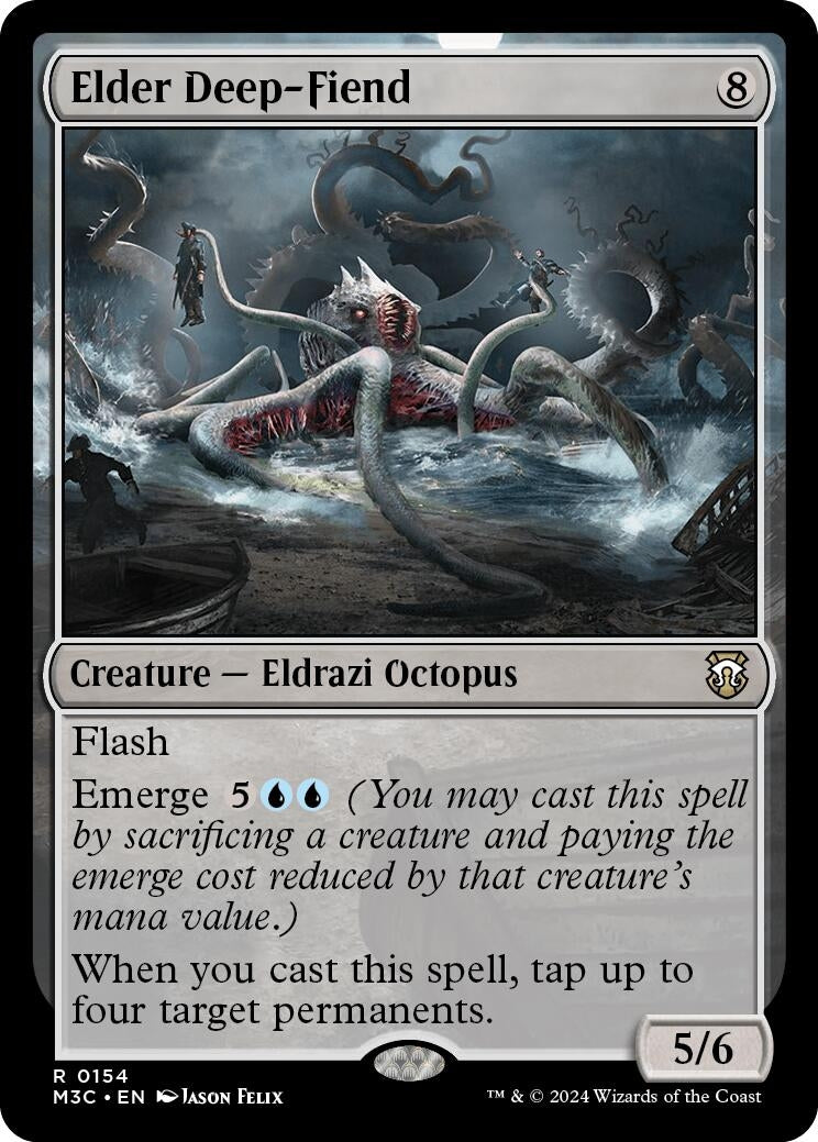 Image for Elder Deep-Fiend (Ripple Foil) (154) (Modern Horizons 3) - Magic: The Gathering