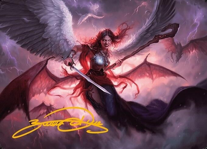 Image for Kaalia of the Vast Art Card (Gold-Stamped Signature) (22) (Modern Horizons 3) - Magic: The Gathering