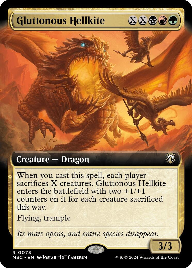 Image for Gluttonous Hellkite (Extended Art) (73) (Modern Horizons 3) - Magic: The Gathering