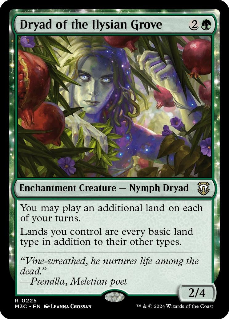 Image for Dryad of the Ilysian Grove (Ripple Foil) (225) (Modern Horizons 3) - Magic: The Gathering
