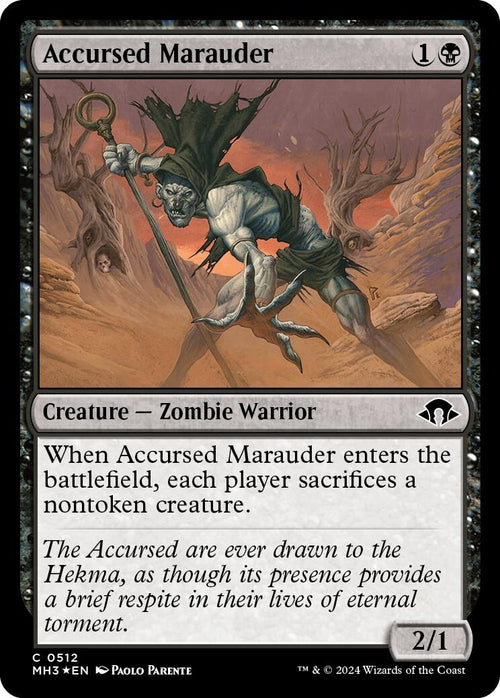 Image for Accursed Marauder (Ripple Foil) (512) (Modern Horizons 3) - Magic: The Gathering