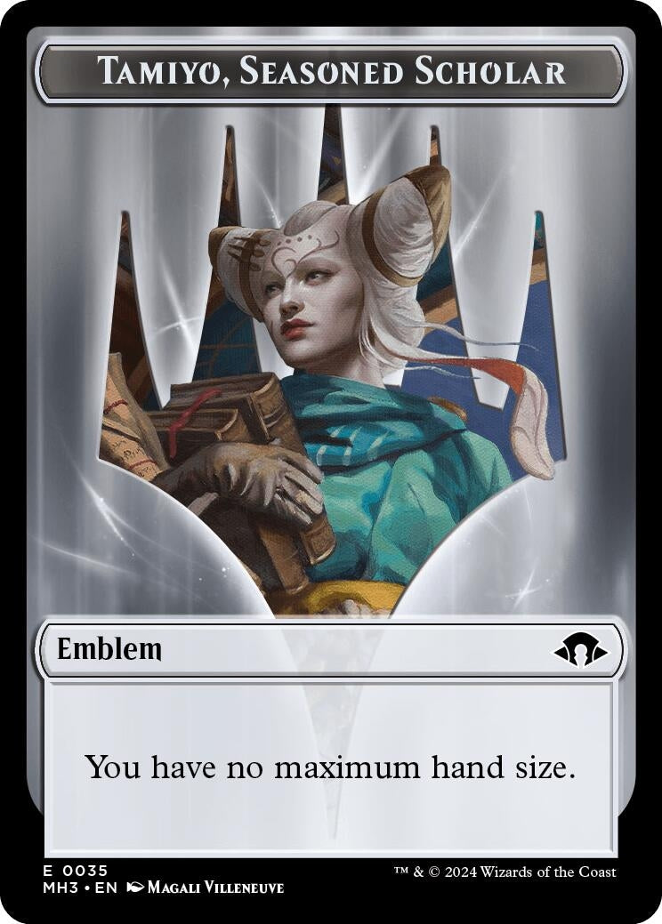 Image for Emblem - Tamiyo, Seasoned Scholar // Energy Reserve Double-Sided Token (35 // 36) (Modern Horizons 3) - Magic: The Gathering