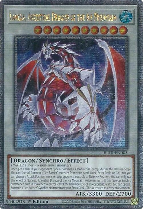Image for Lancea, Ancestral Dragon of the Ice Mountain (Quarter Century Secret Rare) (BLTR-EN005) (BLTR) - YuGiOh