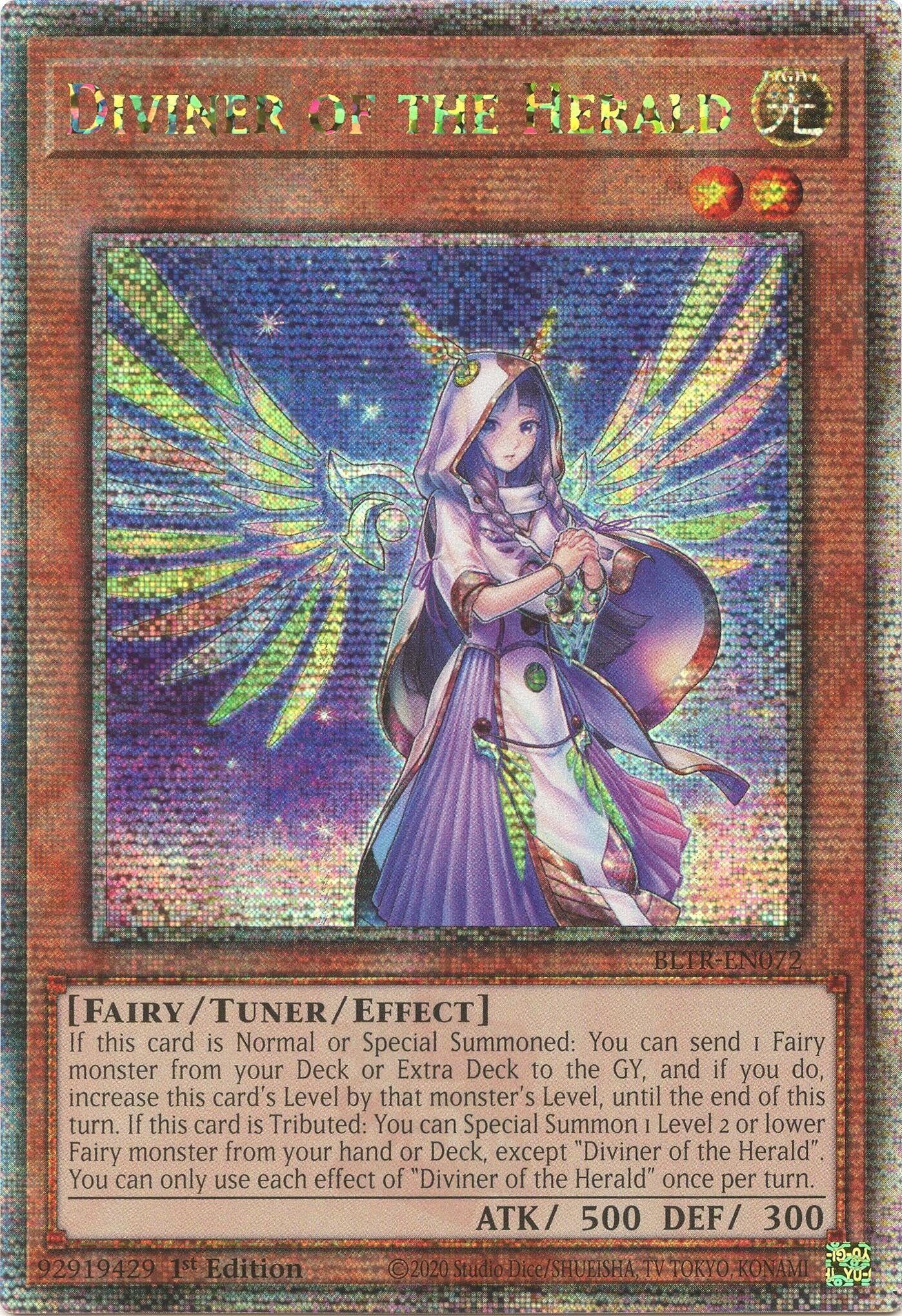 Image for Diviner of the Herald (Quarter Century Secret Rare) (BLTR-EN072) (BLTR) - YuGiOh