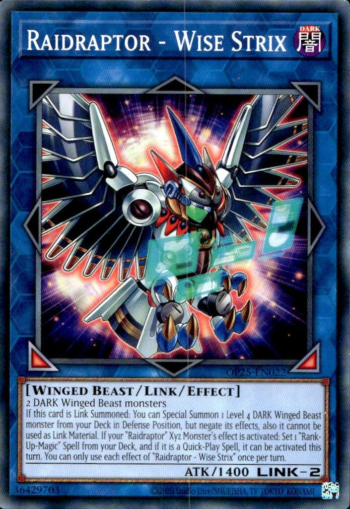 Image for Raidraptor - Wise Strix (OP25-EN022) (OP25) - YuGiOh