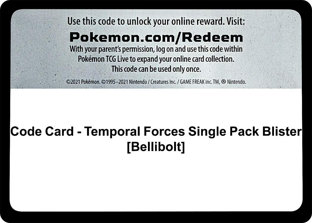 Image for Code Card - Temporal Forces Single Pack Blister [Bellibolt] (TEF) - Pokemon
