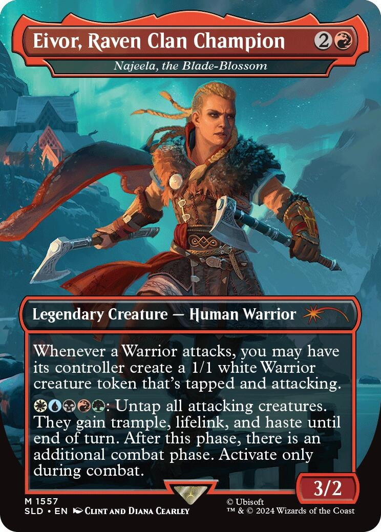 Image for Eivor, Raven Clan Champion - Najeela, the Blade-Blossom (1557) (Secret Lair Drop Series) - Magic: The Gathering
