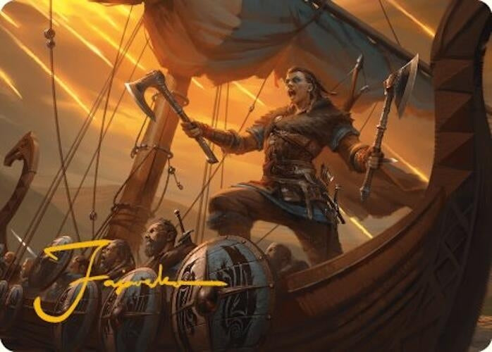 Image for Eivor, Battle-Ready Art Card (Gold-Stamped Signature) (18) (Universes Beyond: Assassin's Creed) - Magic: The Gathering
