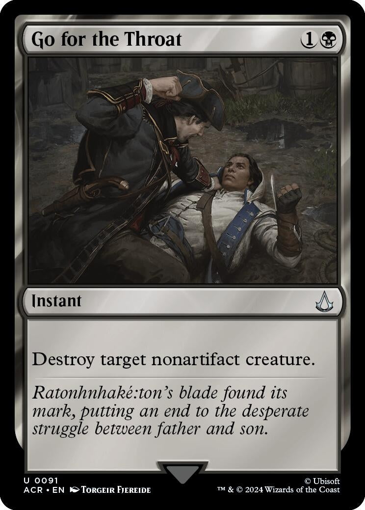 Image for Go for the Throat (91) (Universes Beyond: Assassin's Creed) - Magic: The Gathering