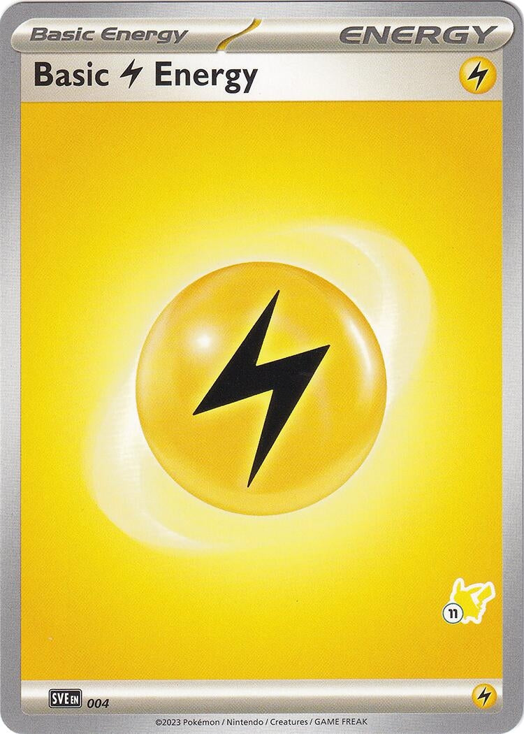 Image for Basic Lightning Energy - Pikachu 11 (004) (BA24) - Pokemon