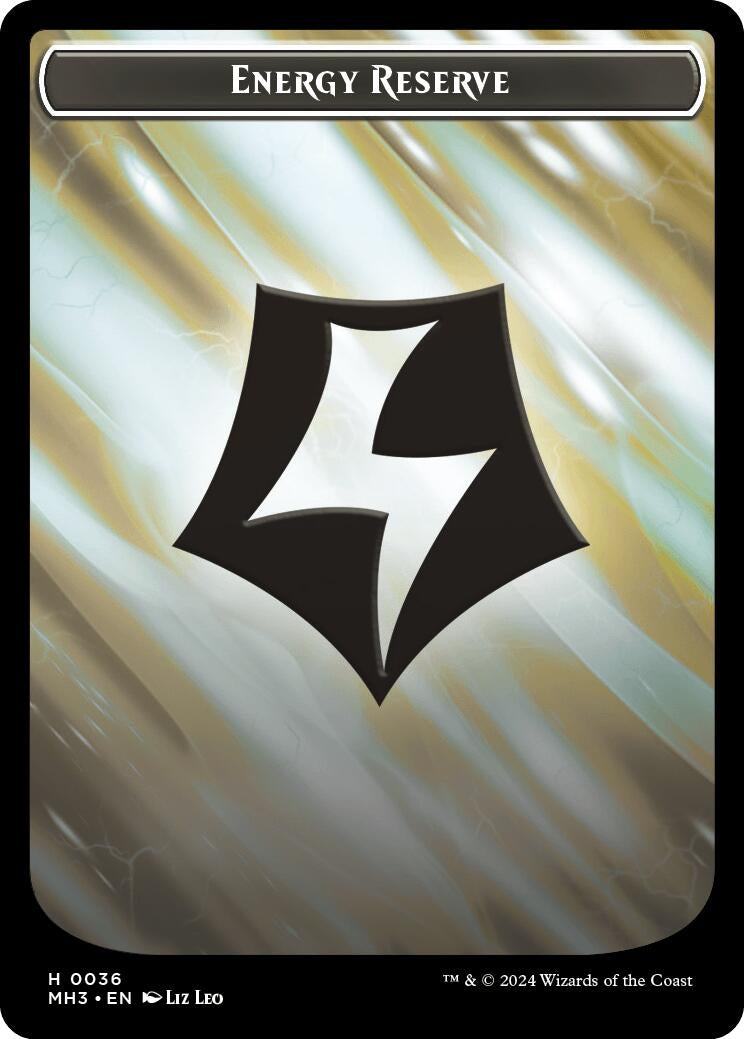 Image for Energy Reserve (Ripple Foil) // Servo Double-Sided Token (36 // 33) (Modern Horizons 3) - Magic: The Gathering