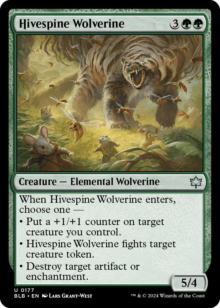 Image for Hivespine Wolverine (177) (Bloomburrow) - Magic: The Gathering