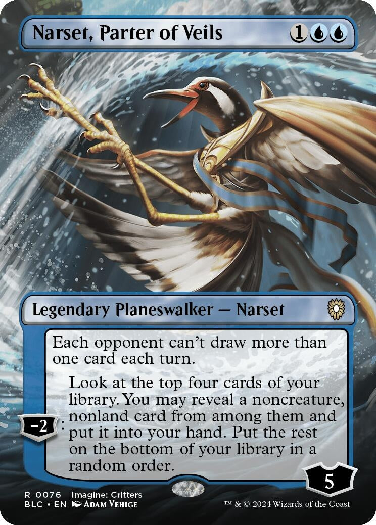 Image for Narset, Parter of Veils (Borderless) (76) (Bloomburrow) - Magic: The Gathering