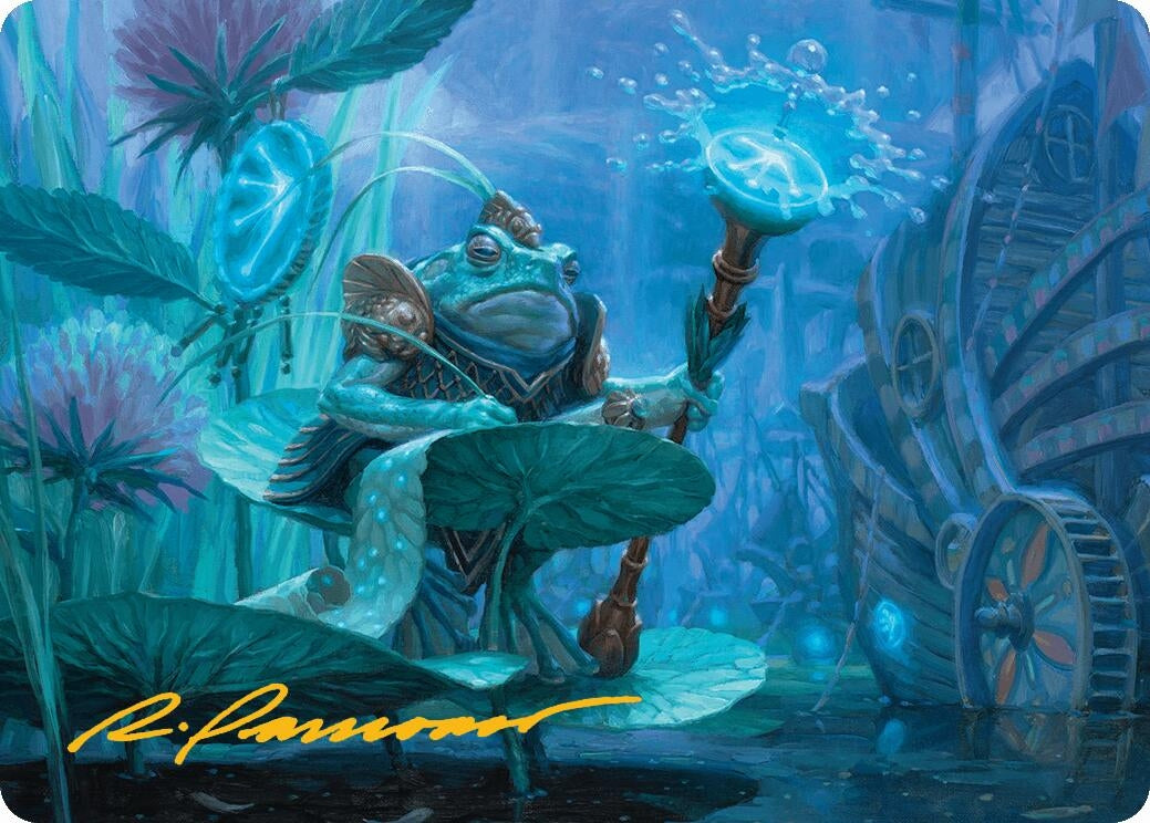 Image for Dour Port-Mage Art Card (Gold-Stamped Signature) (5) (Bloomburrow) - Magic: The Gathering