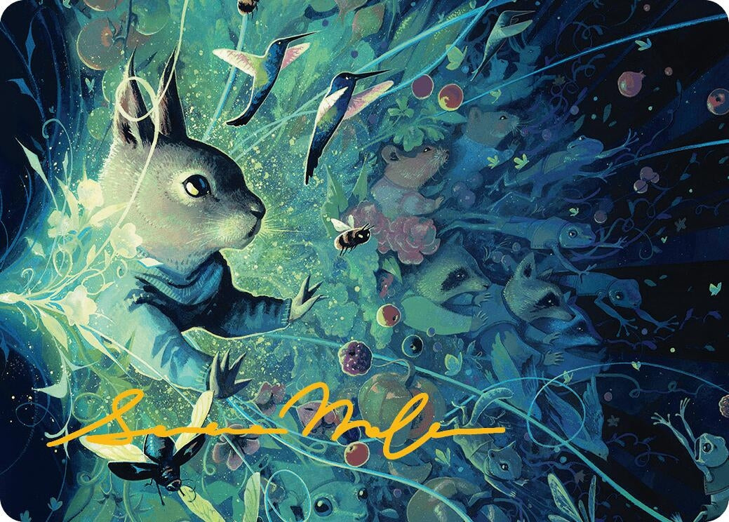 Image for For the Common Good Art Card (22/54) (Gold-Stamped Signature) (22) (Bloomburrow) - Magic: The Gathering
