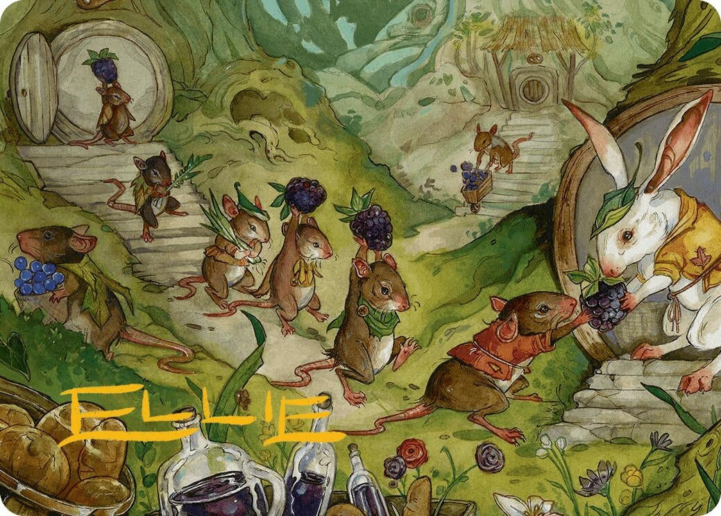 Image for For the Common Good Art Card (43/54) (Gold-Stamped Signature) (43) (Bloomburrow) - Magic: The Gathering