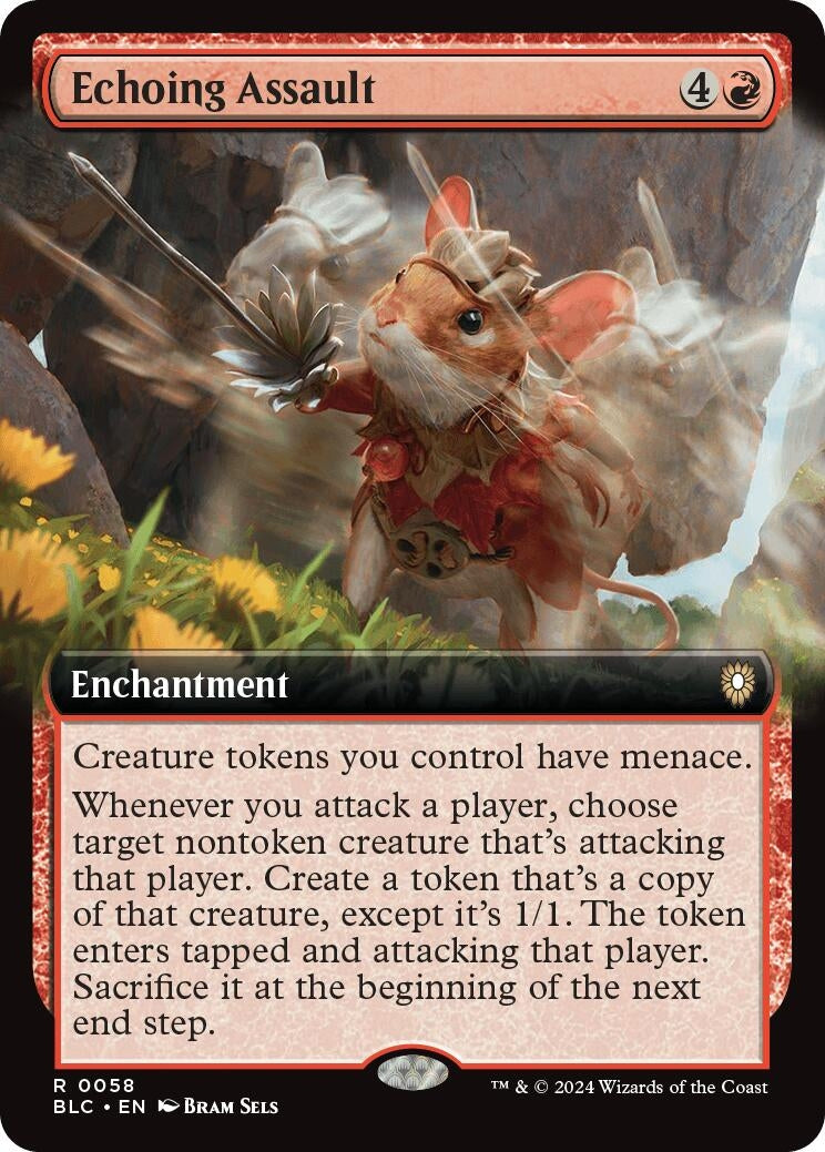 Image for Echoing Assault (Extended Art) (58) (Bloomburrow) - Magic: The Gathering