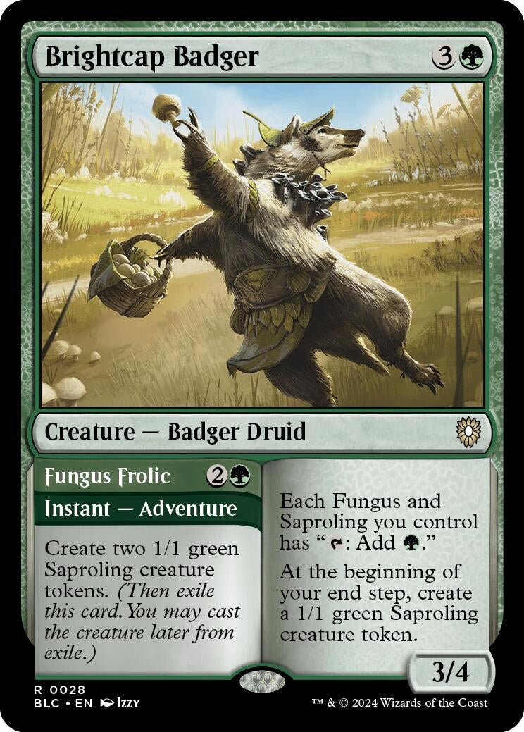 Image for Brightcap Badger (28) (Bloomburrow) - Magic: The Gathering
