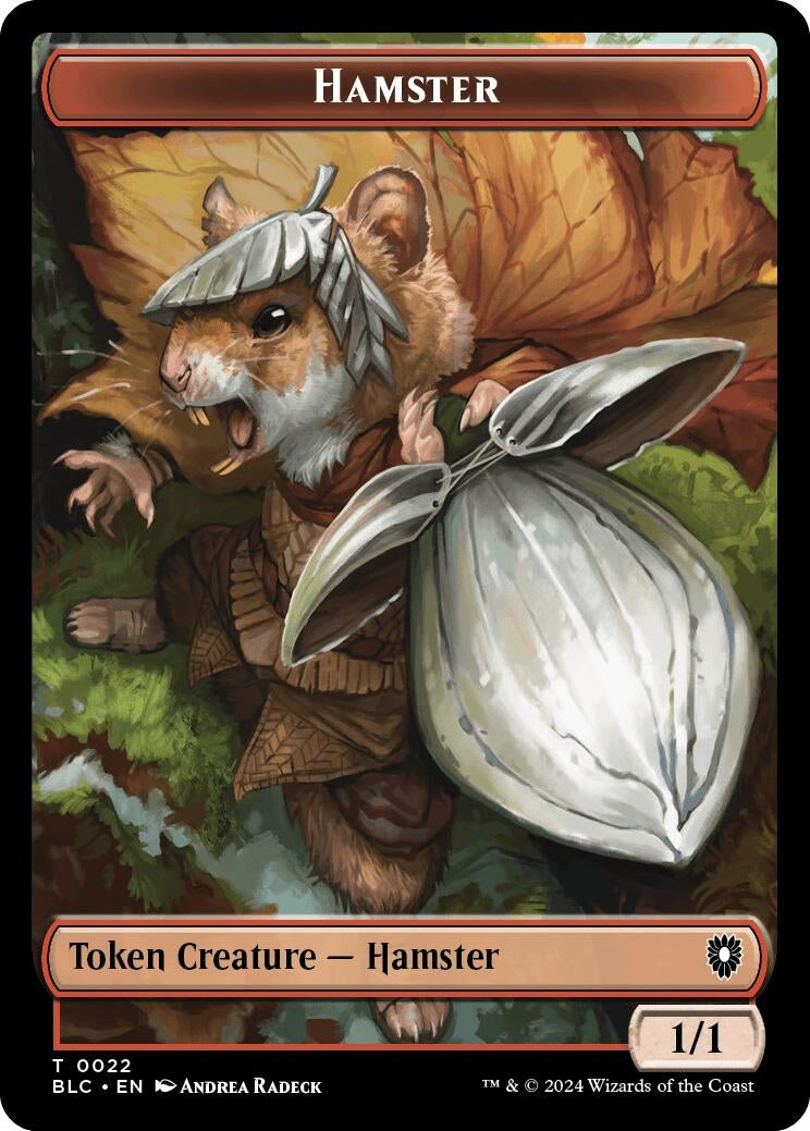 Image for Hamster // Beast (0024) Double-Sided Token (22 // 24) (Bloomburrow) - Magic: The Gathering