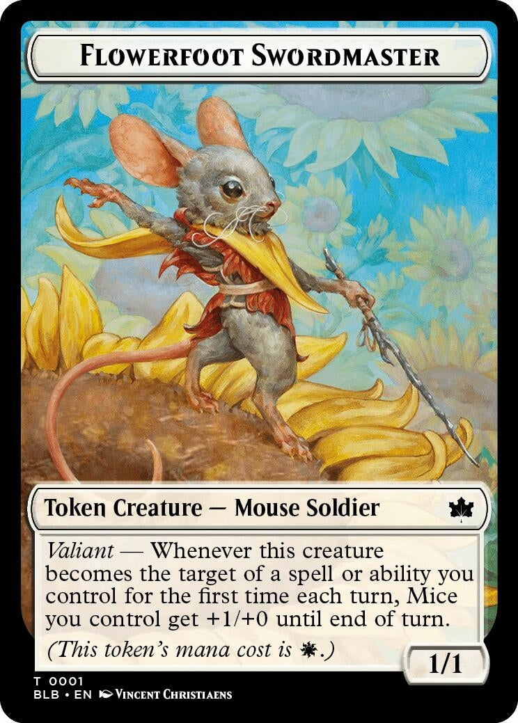 Image for Flowerfoot Swordmaster Token (1) (Bloomburrow) - Magic: The Gathering