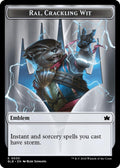 Image for Emblem - Ral, Crackling Wit // Bushy Bodyguard Double-Sided Token (30 // 20) (Bloomburrow) - Magic: The Gathering