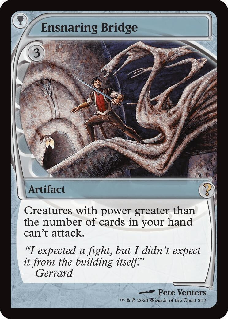 Image for Ensnaring Bridge (Future Sight) (219) (Mystery Booster 2) - Magic: The Gathering