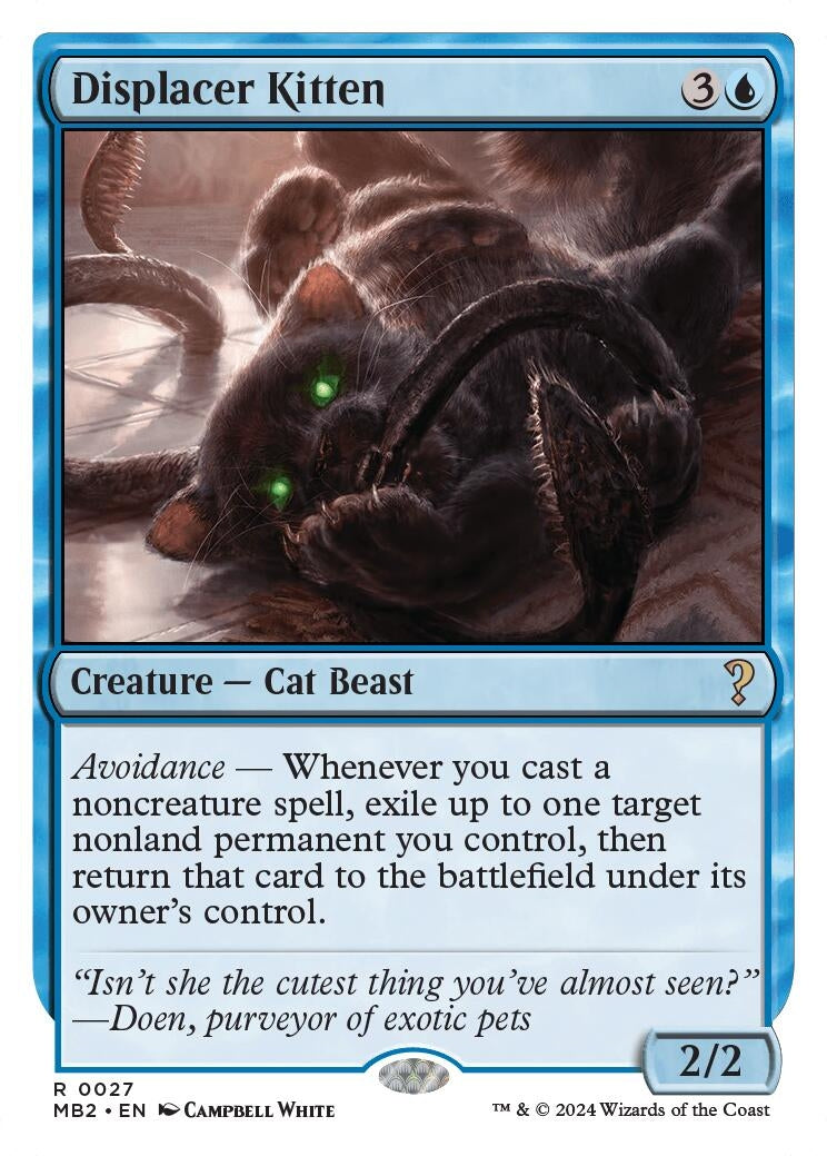 Image for Displacer Kitten (White Border) (27) (Mystery Booster 2) - Magic: The Gathering