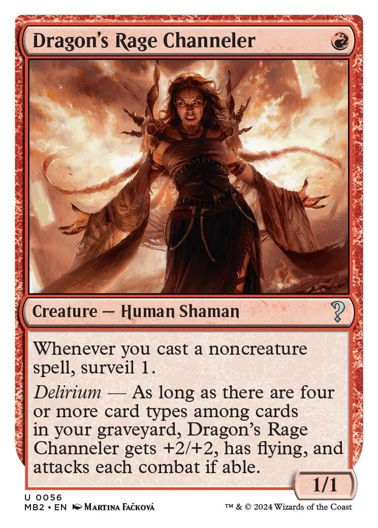 Image for Dragon's Rage Channeler (White Border) (56) (Mystery Booster 2) - Magic: The Gathering