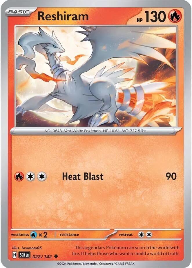 Image for Reshiram (022/142) (SCR) - Pokemon