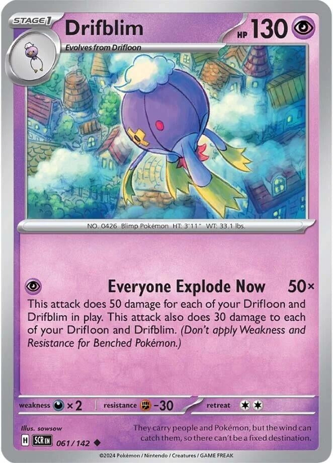 Image for Drifblim (061/142) (SCR) - Pokemon