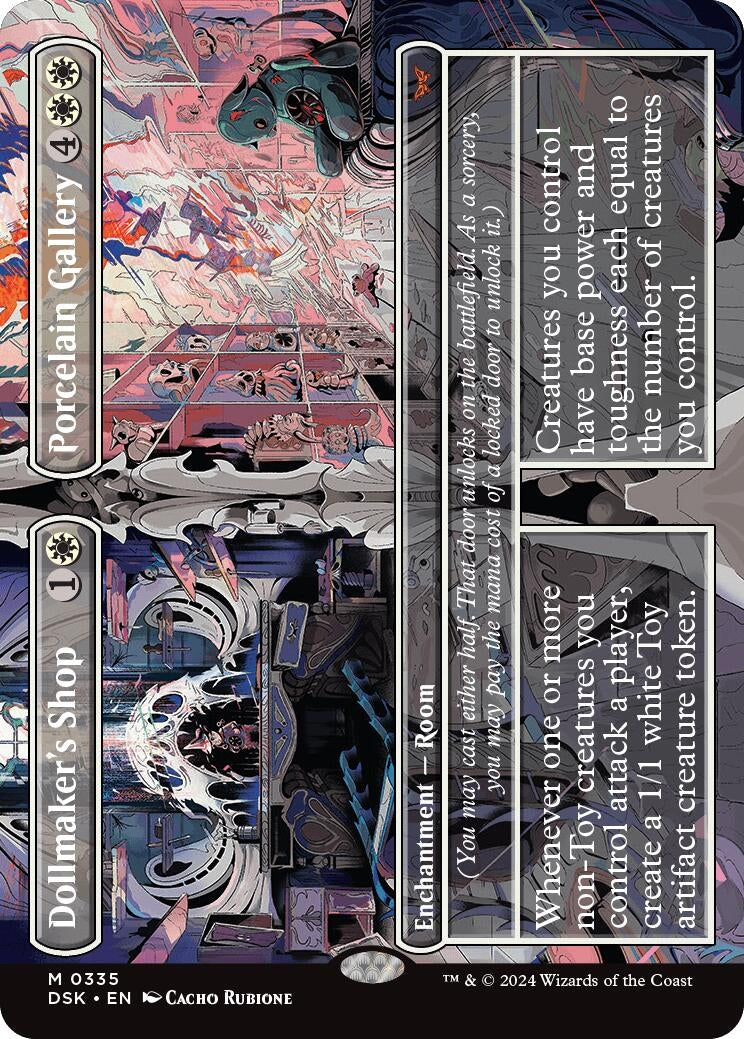 Image for Dollmaker's Shop // Porcelain Gallery (Borderless) (335) (Duskmourn: House of Horror) - Magic: The Gathering