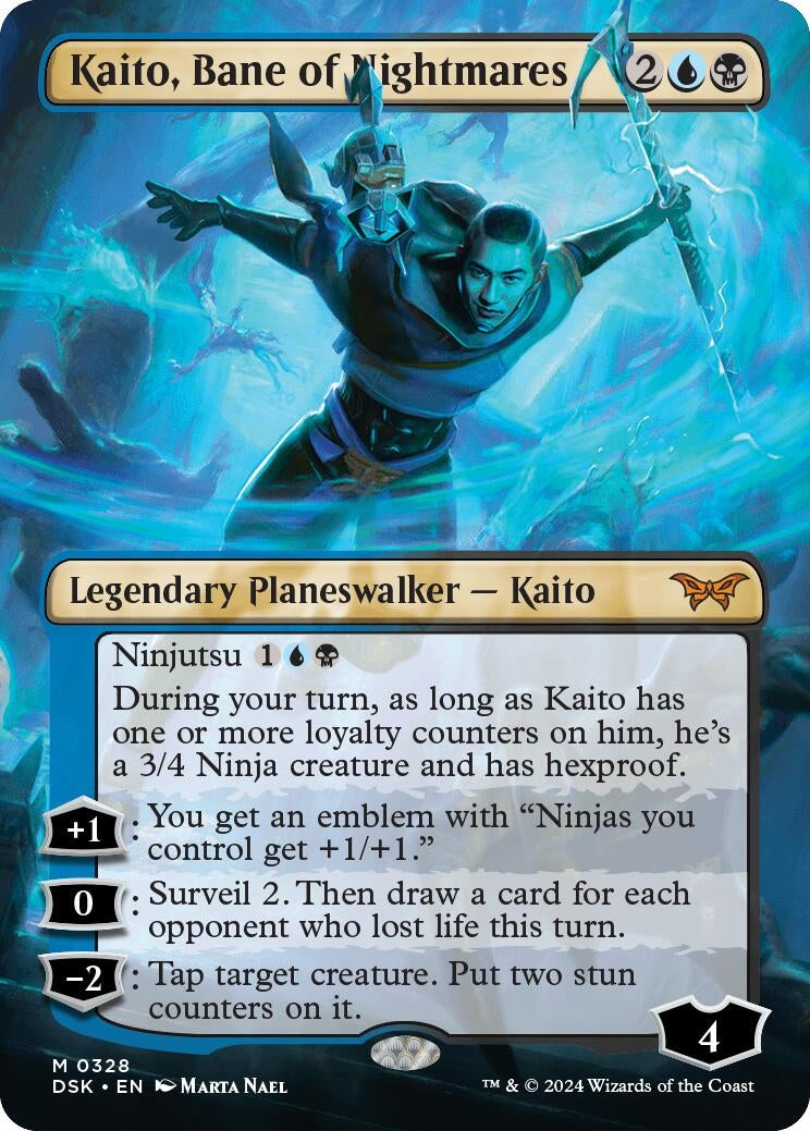 Image for Kaito, Bane of Nightmares (Borderless) (328) (Duskmourn: House of Horror) - Magic: The Gathering