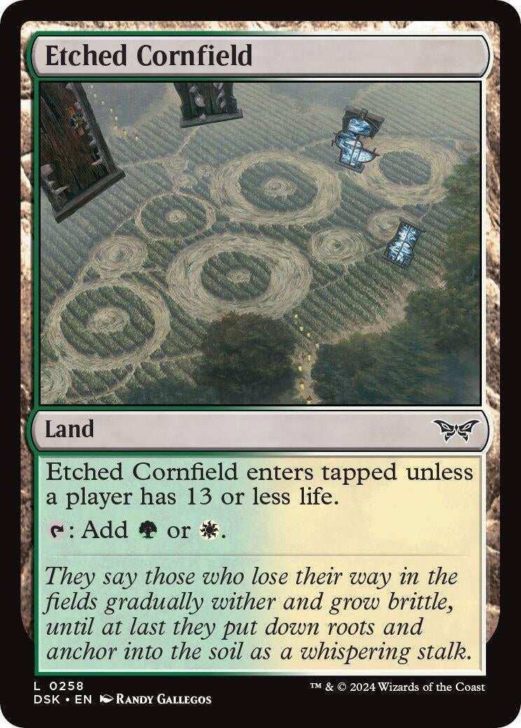 Image for Etched Cornfield (258) (Duskmourn: House of Horror) - Magic: The Gathering