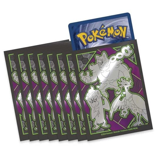 Image for Pokemon TCG: Shrouded Fable Elite Trainer Box Card Sleeves - Okidogi, Munkidori, and Fezandipiti (65 Pack) - Card Sleeves
