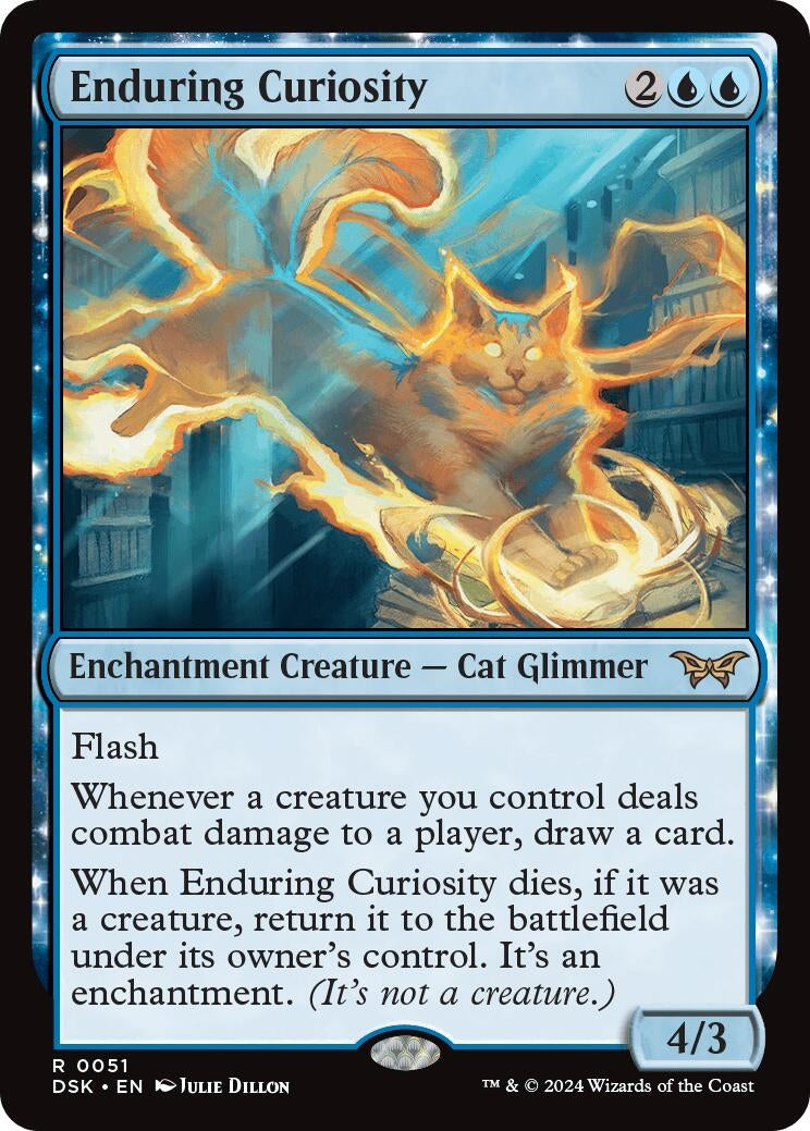 Image for Enduring Curiosity (51) (Duskmourn: House of Horror) - Magic: The Gathering