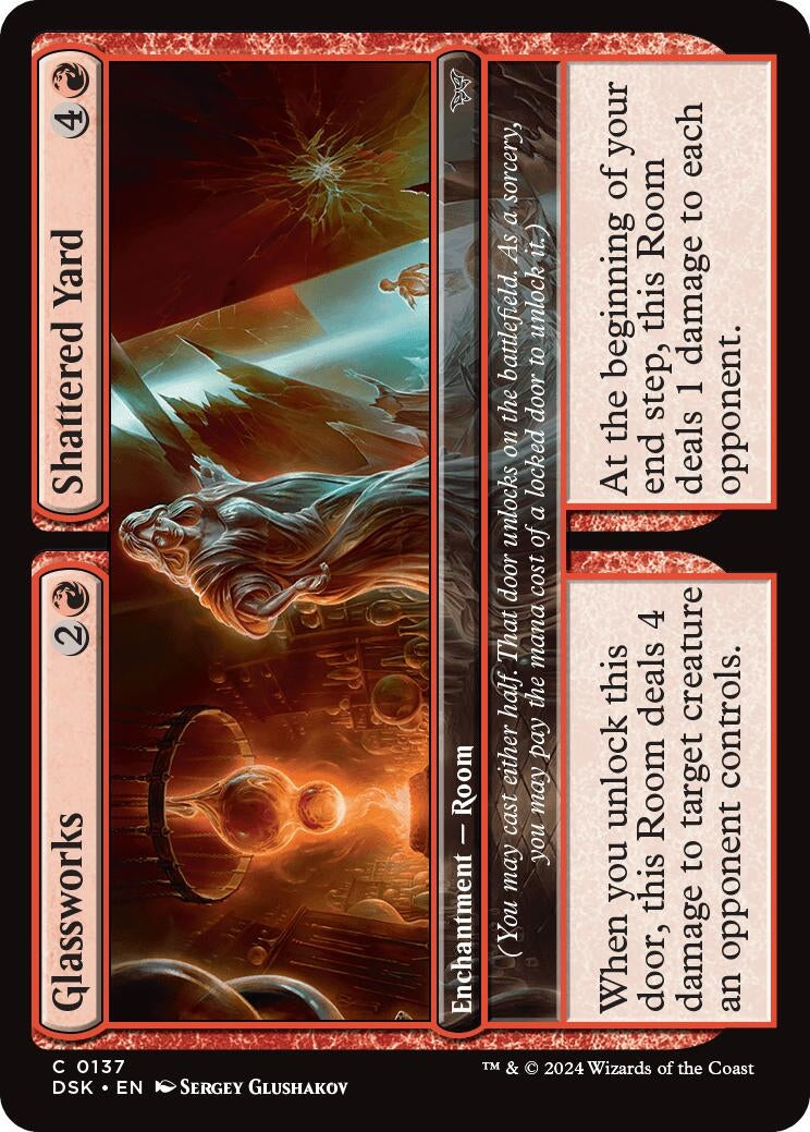 Image for Glassworks // Shattered Yard (137) (Duskmourn: House of Horror) - Magic: The Gathering