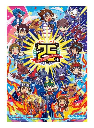 Image for Digimon Card Game Official Sleeves - BANDAI Card Games Fest 24-25 25th Anniversary Sleeves (60-Pack) - Card Sleeves