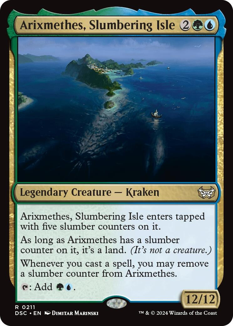 Image for Arixmethes, Slumbering Isle (211) (Duskmourn: House of Horror) - Magic: The Gathering