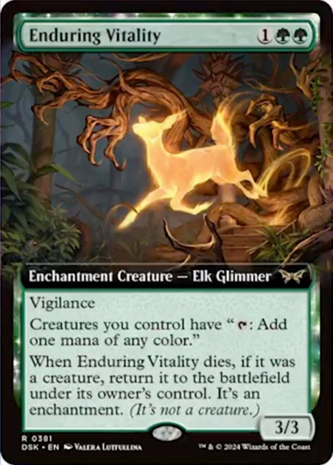 Image for Enduring Vitality (Extended Art) (381) (Duskmourn: House of Horror) - Magic: The Gathering