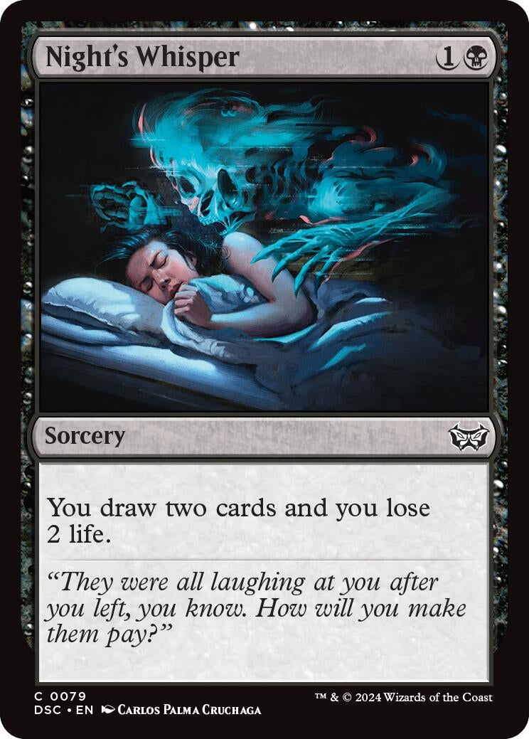 Image for Night's Whisper (79) (Duskmourn: House of Horror) - Magic: The Gathering