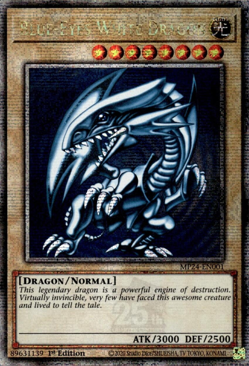 Image for Blue-Eyes White Dragon (Quarter Century Secret Rare) (MP24-EN001) - YuGiOh